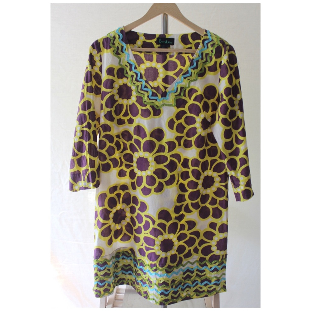 Boden Ibiza Kaftan Tunic Dress US 8 Purple